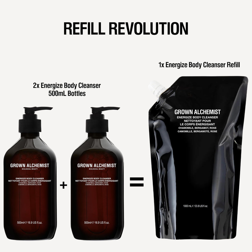 Grown Alchemist Invigorate Hand Wash Refill bathroom sink setup elevates everyday routine
