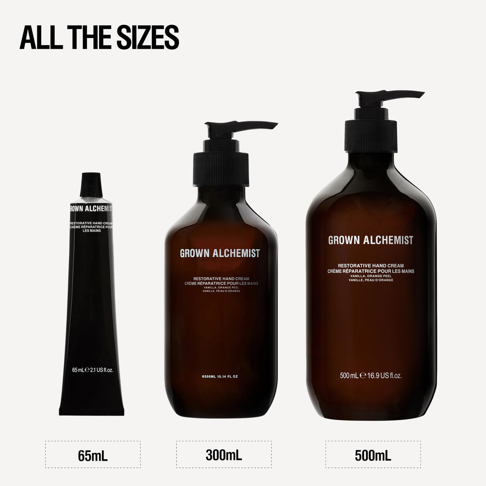 Grown Alchemist application close-up highlights smoothing, nourishing feel