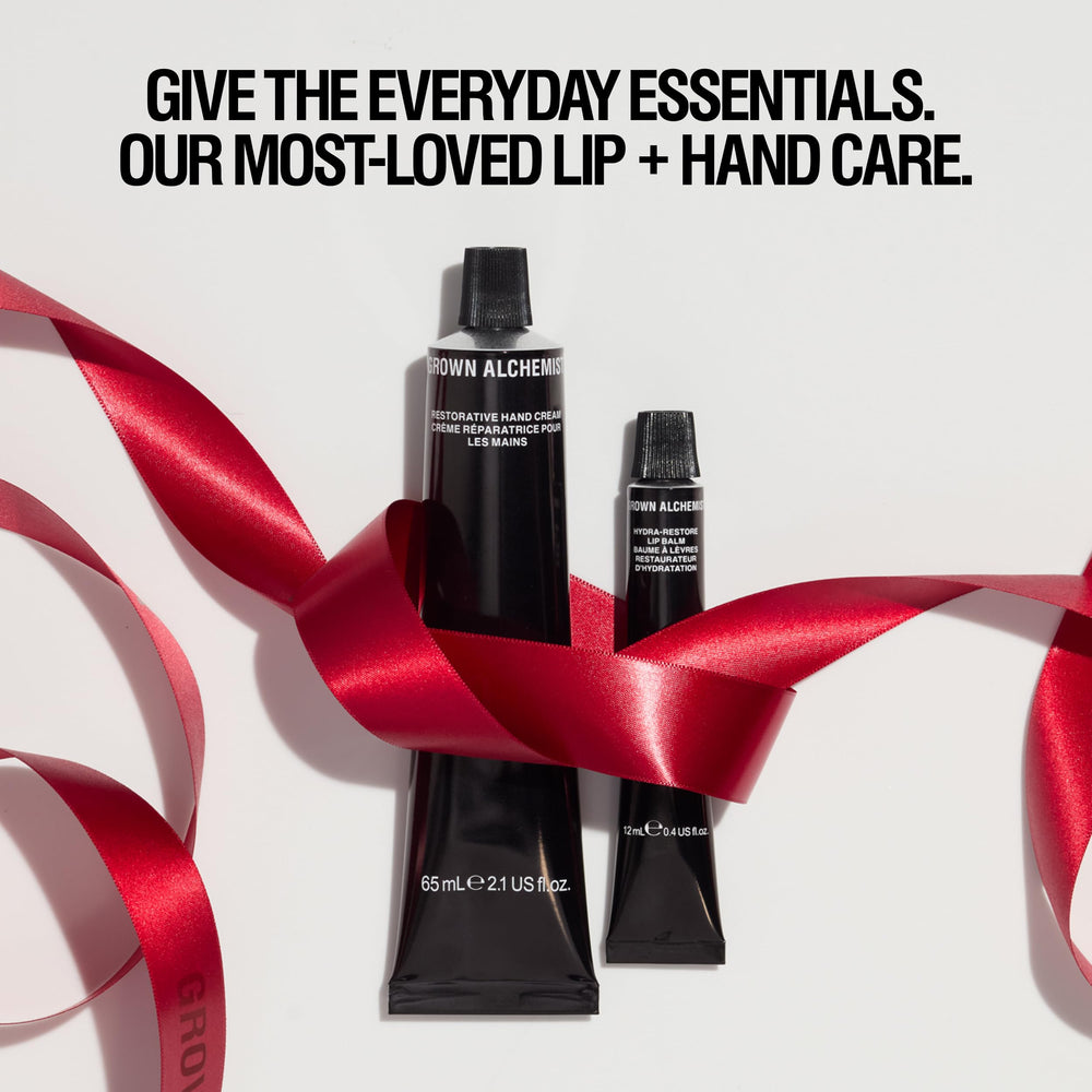 Grown Alchemist Restorative Hand Cream delivers silky, fast-absorbing moisture for hands.
