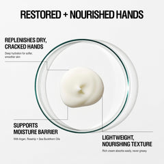 Grown Alchemist hand cream with argan oil focuses on deep hydration.