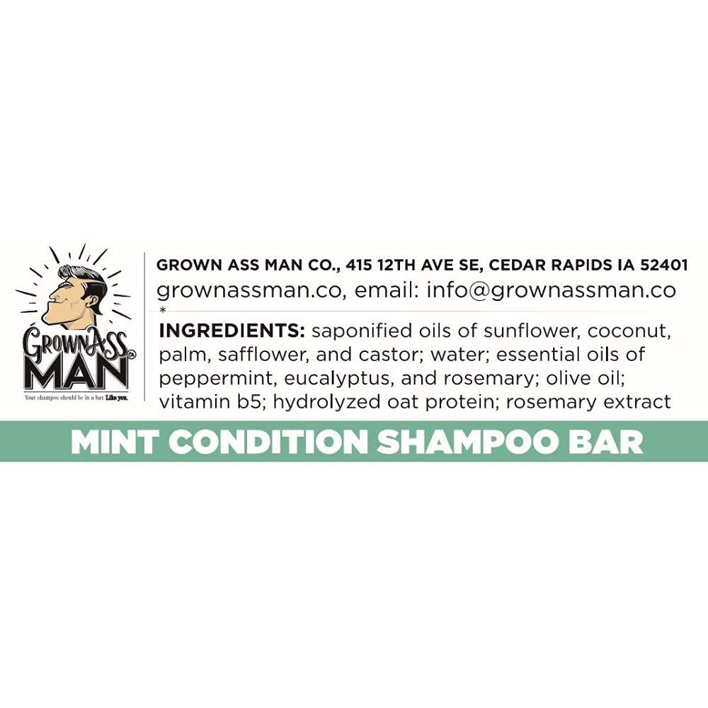 Grown Ass Man Co eco packaging image highlights plastic-free commitment.