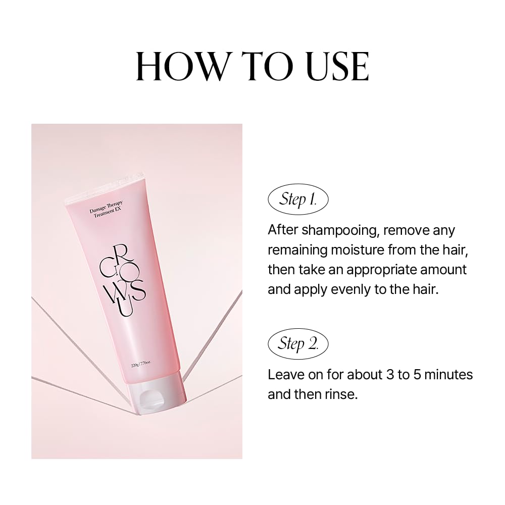 GROWUS damage therapy demonstrates frizz-control benefits with moisture and shine retention