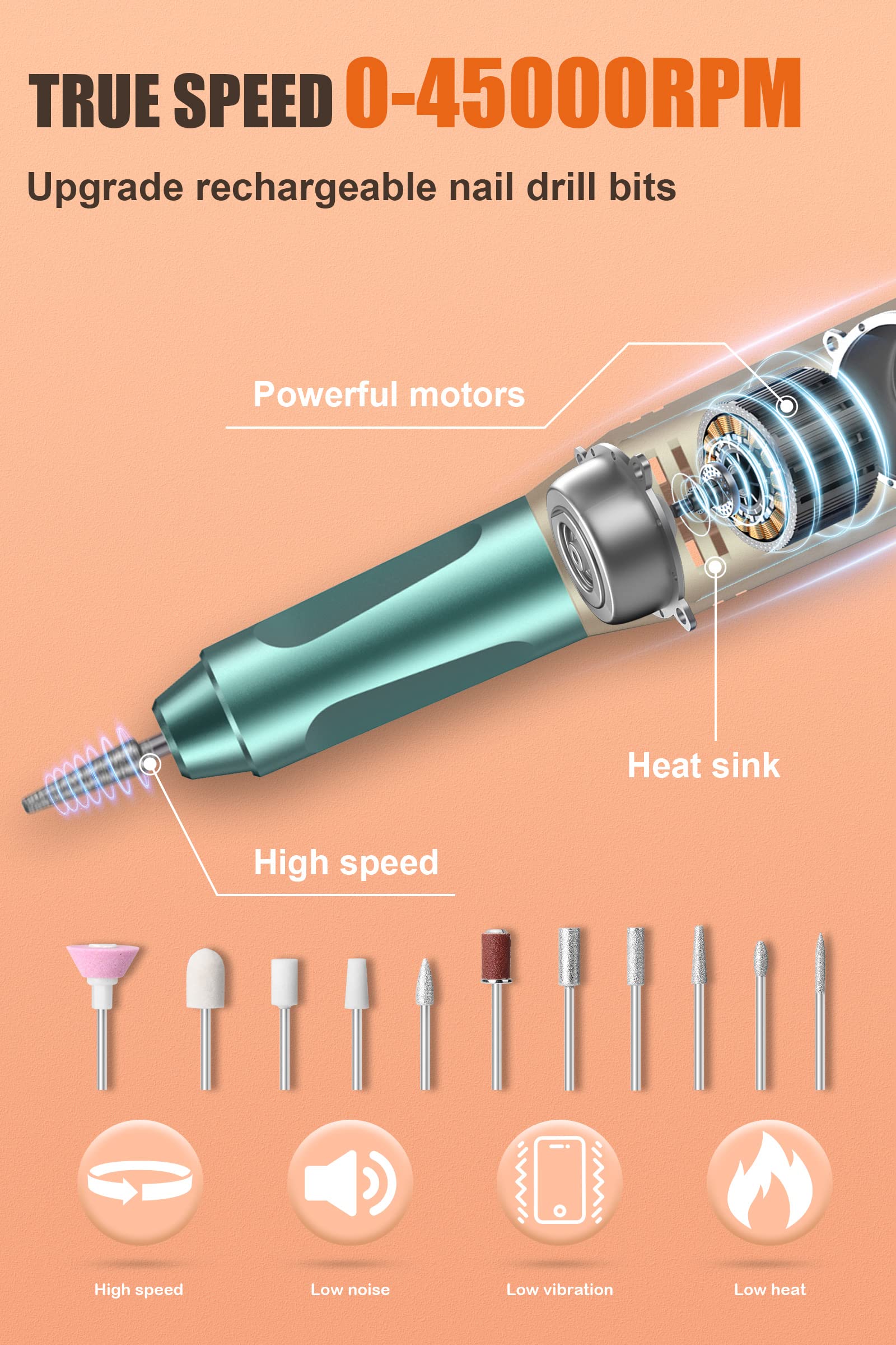 Groyal electric nail drill gift-pack design suits gifting to nail enthusiasts.