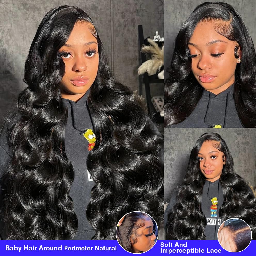 GRQGRQ HD lace front wig transparent lace skin safe blend