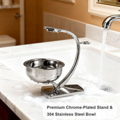 GRUTTI 304 steel bowl offers rust-resistant performance for long-lasting use.