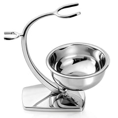 GRUTTI shaving bowl with magnetic base keeps tools secure and spill-free.
