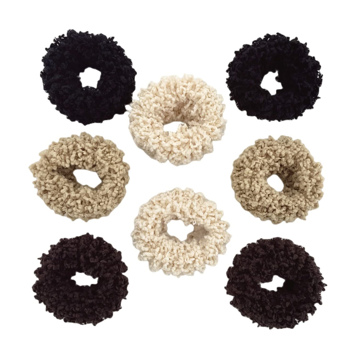Grutyopkn plush scrunchie 8pcs pack – soft texture for comfortable wear.