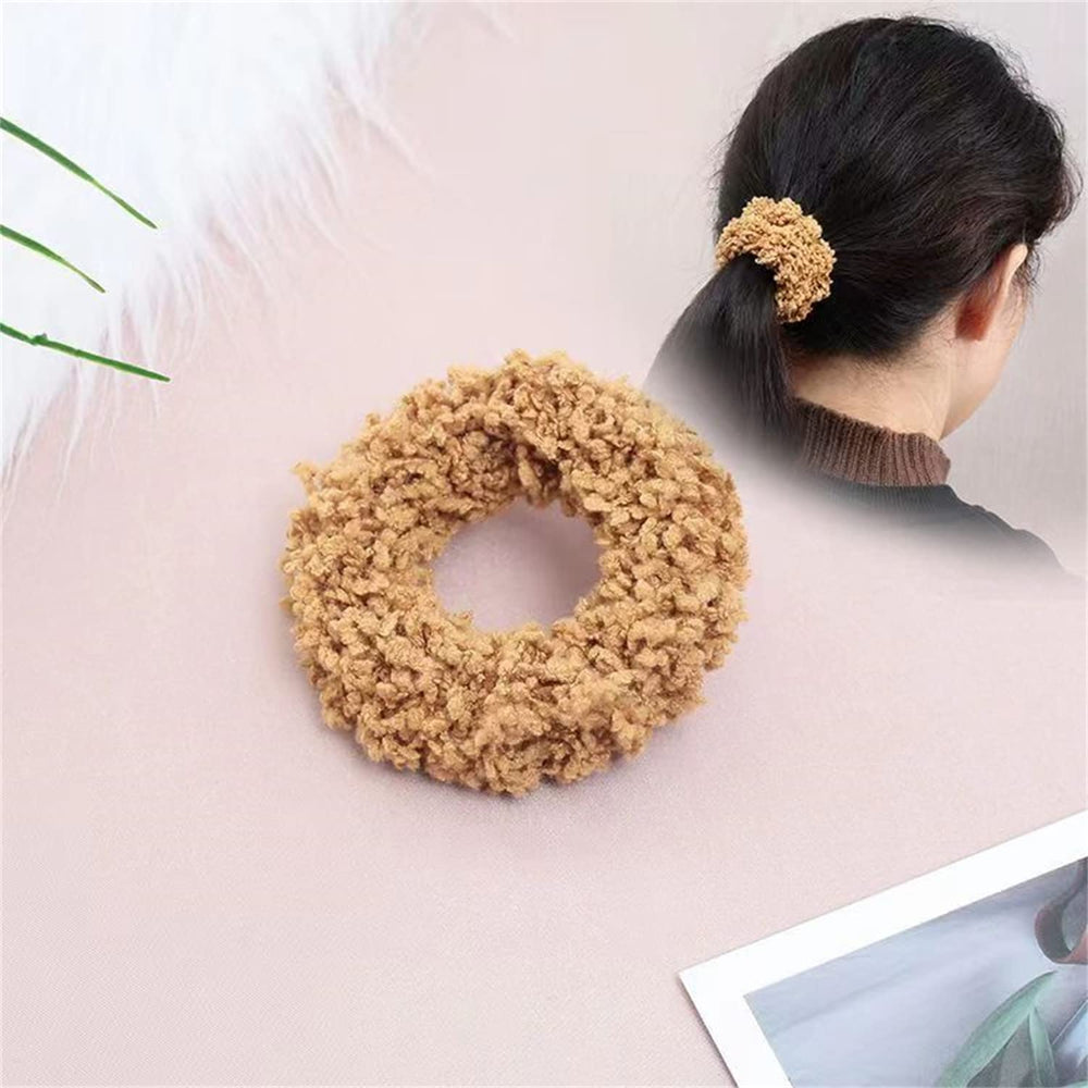 Grutyopkn plush scrunchie for gym – secure hold.