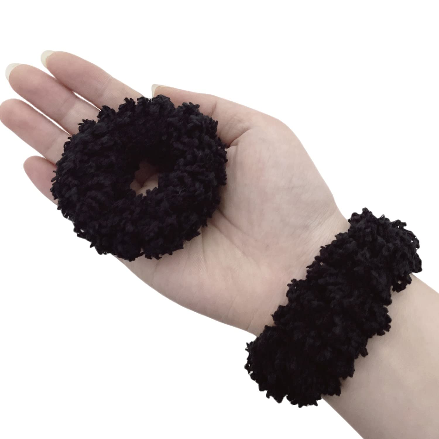 Grutyopkn plush scrunchies wear-with-outfit image highlights versatile looks for any occasion.