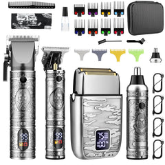 GSKY professional grooming kit front view with ergonomic grip for comfortable at-home trimming.