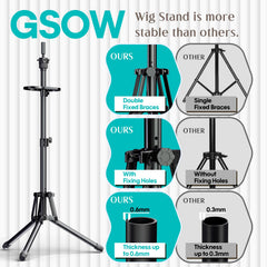 GSOW reinforced-metal-stand delivers higher load capacity and durability for professional use.