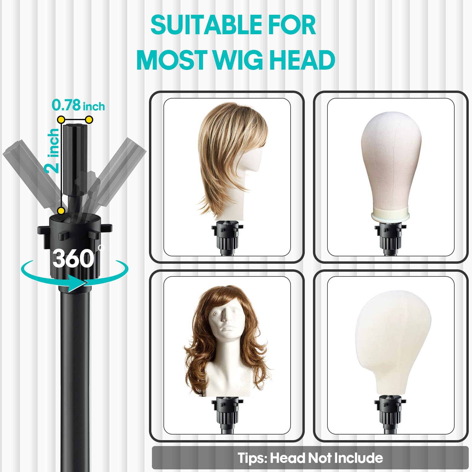 GSOW wig-stand-accessories-storage-bag keeps tools organized for portable styling.