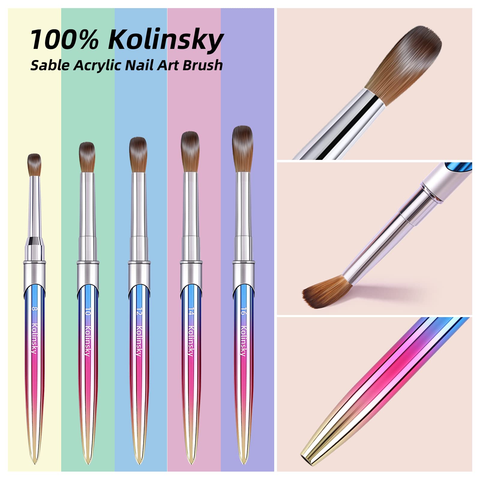 GSWOI handmade 3D nail art brush designed for detail work
