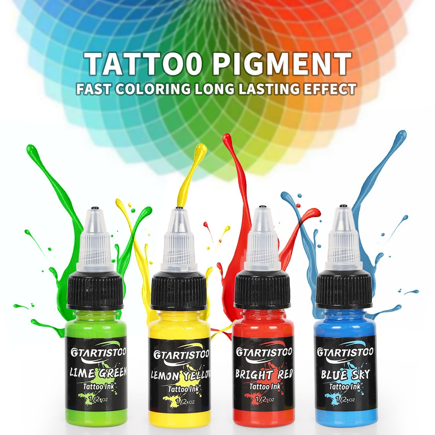 GTARTISTOO tattoo ink set 15ml black and white palette for shading and contrast