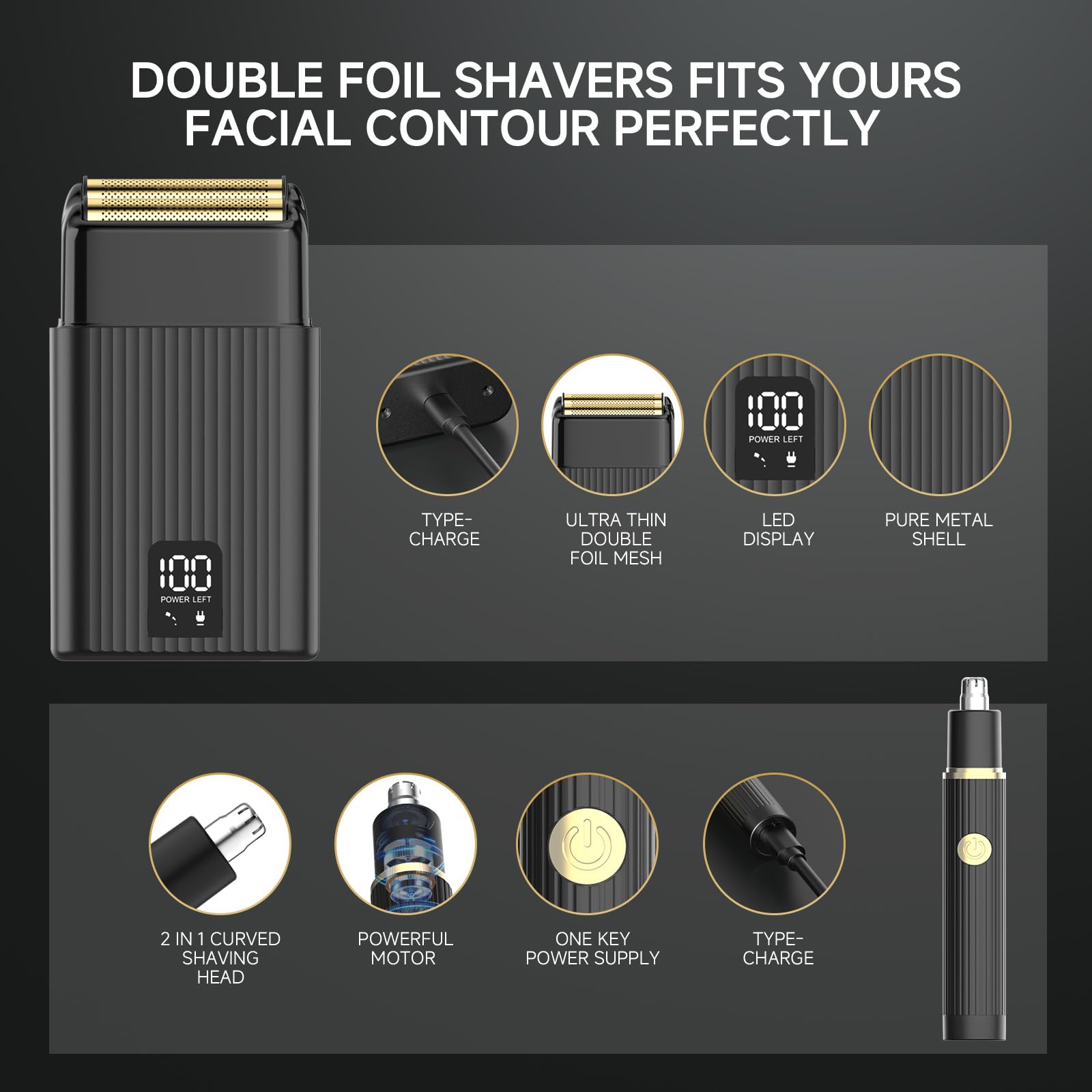 GTS PRO electric shaver with close-cut option for smooth cheeks.