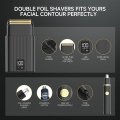 GTS PRO electric shaver with close-cut option for smooth cheeks.