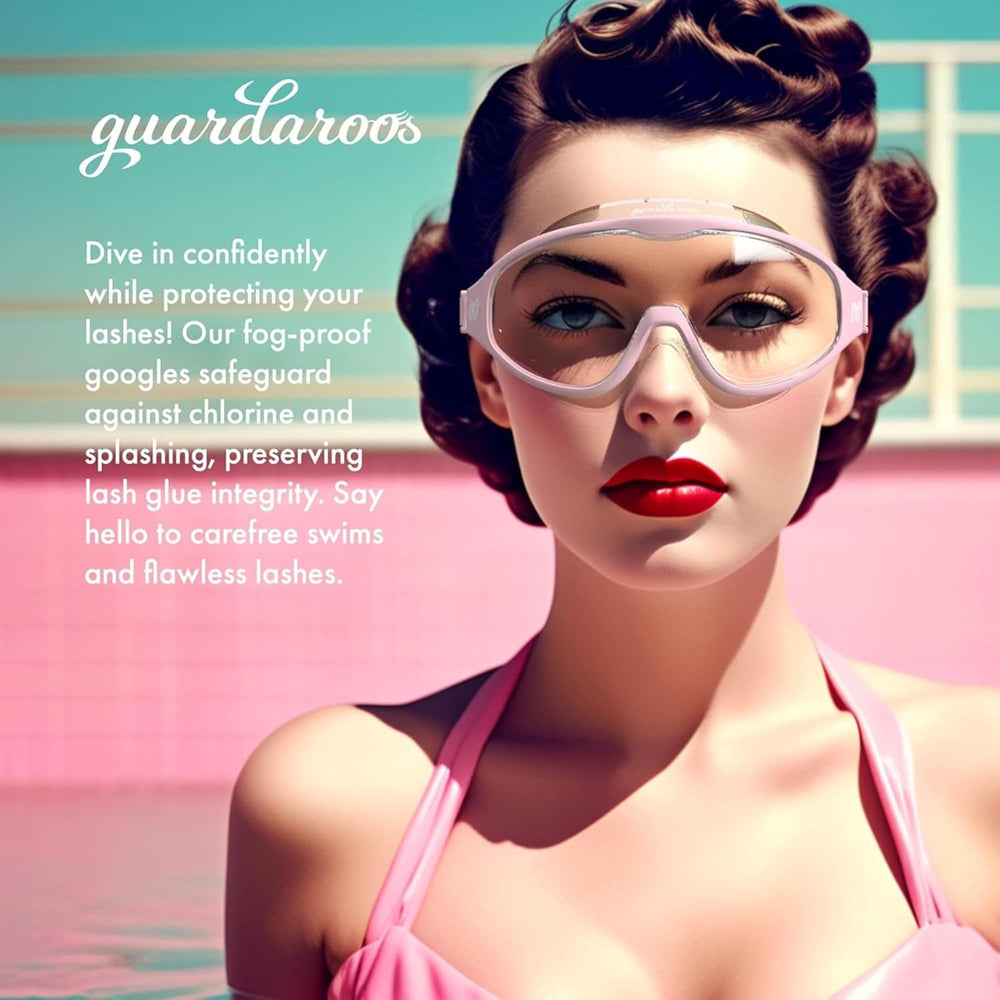 Guardaroos Lash Goggles easy-clean design simplifies post-shower maintenance.