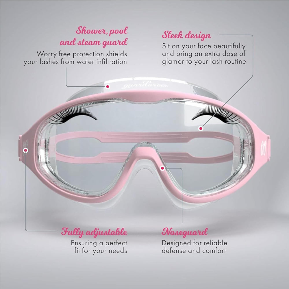 Guardaroos Lash Goggles waterproof seal keep lashes dry during baths and pools.