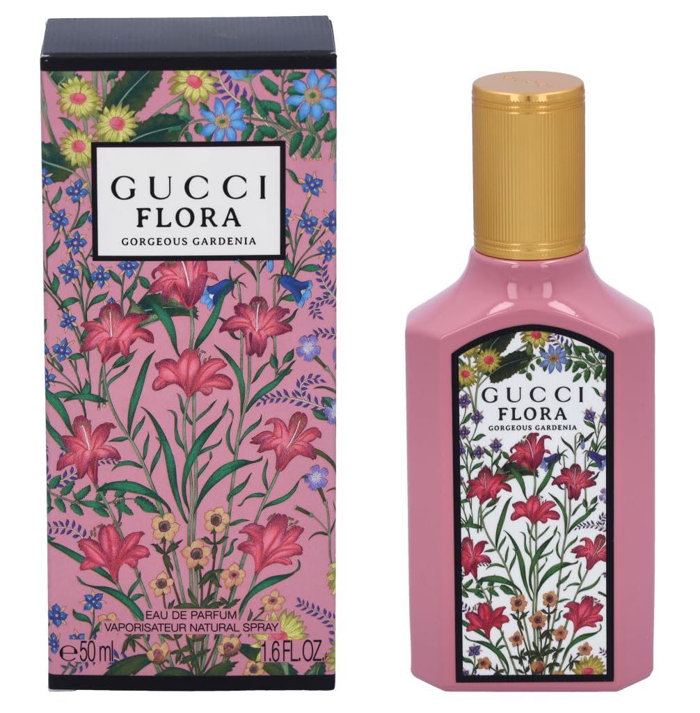 Gucci Flora Gorgeous Gardenia bottle 1oz on a vanity for everyday elegance