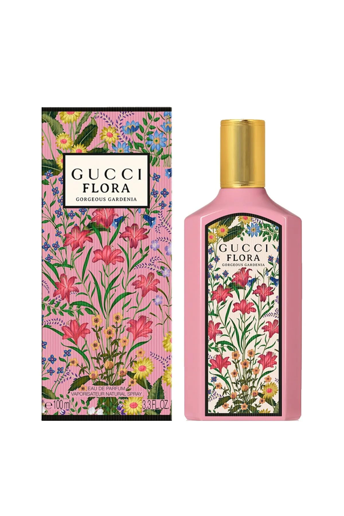 Gucci Flora Gorgeous Gardenia bottle front view for daytime elegance and confident daily wear