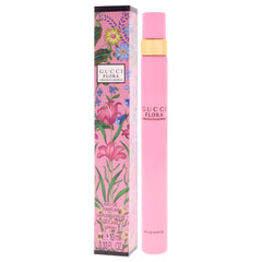 Gucci Flora Gorgeous Gardenia pink juice close-up suggests floral, timeless scent