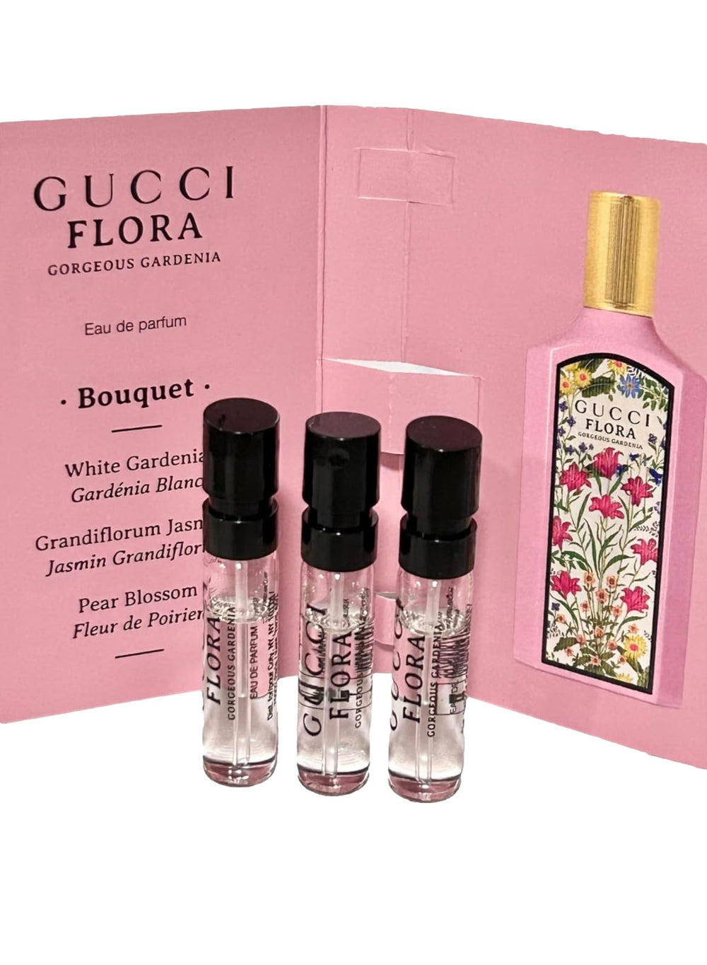 Gucci Flora Gorgeous Gardenia packaging box showing gift-ready presentation.