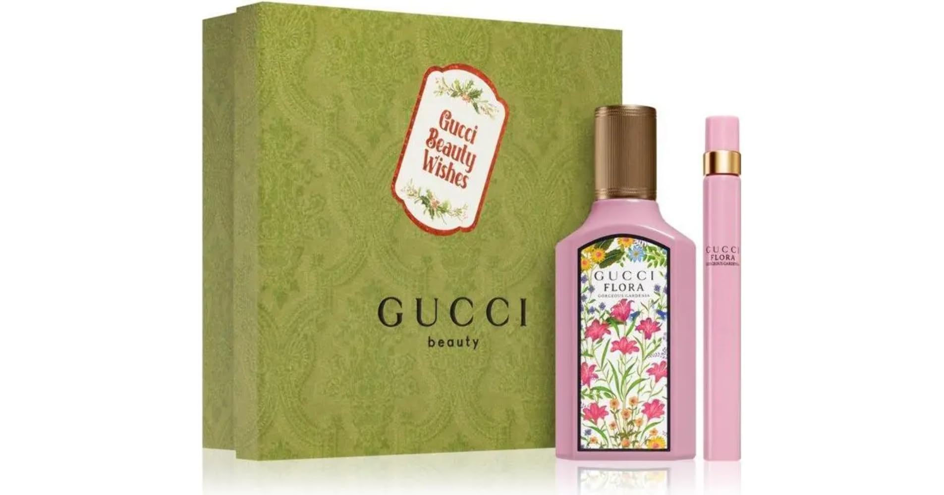Gucci Flora Gorgeous Gardenia travel spray for on-the-go scent refresh.