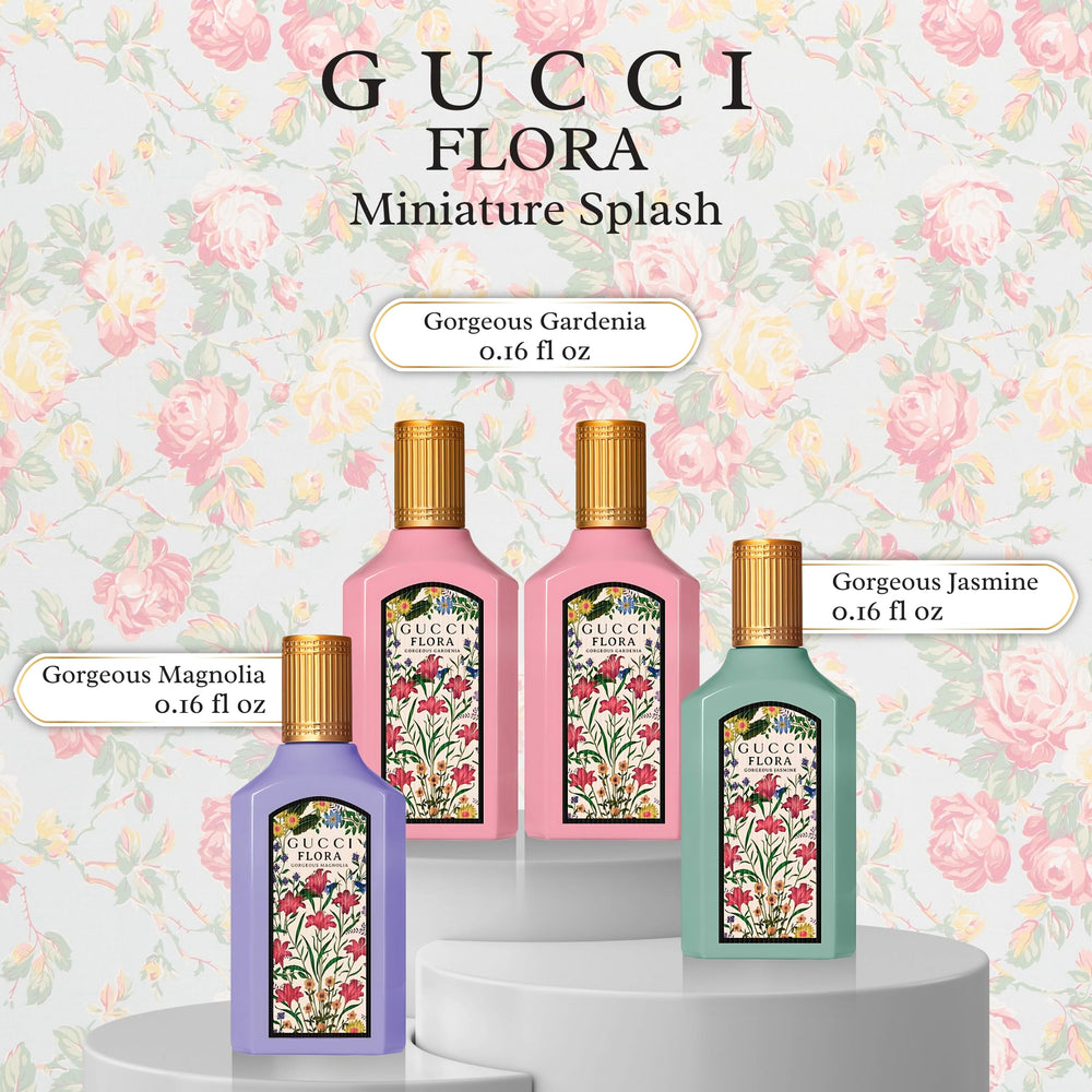 Gucci Flora Gorgeous Jasmine mini splash bottle, travel-friendly sample option