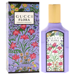 Gucci Flora Gorgeous Magnolia packaging box signals gift-ready luxury.
