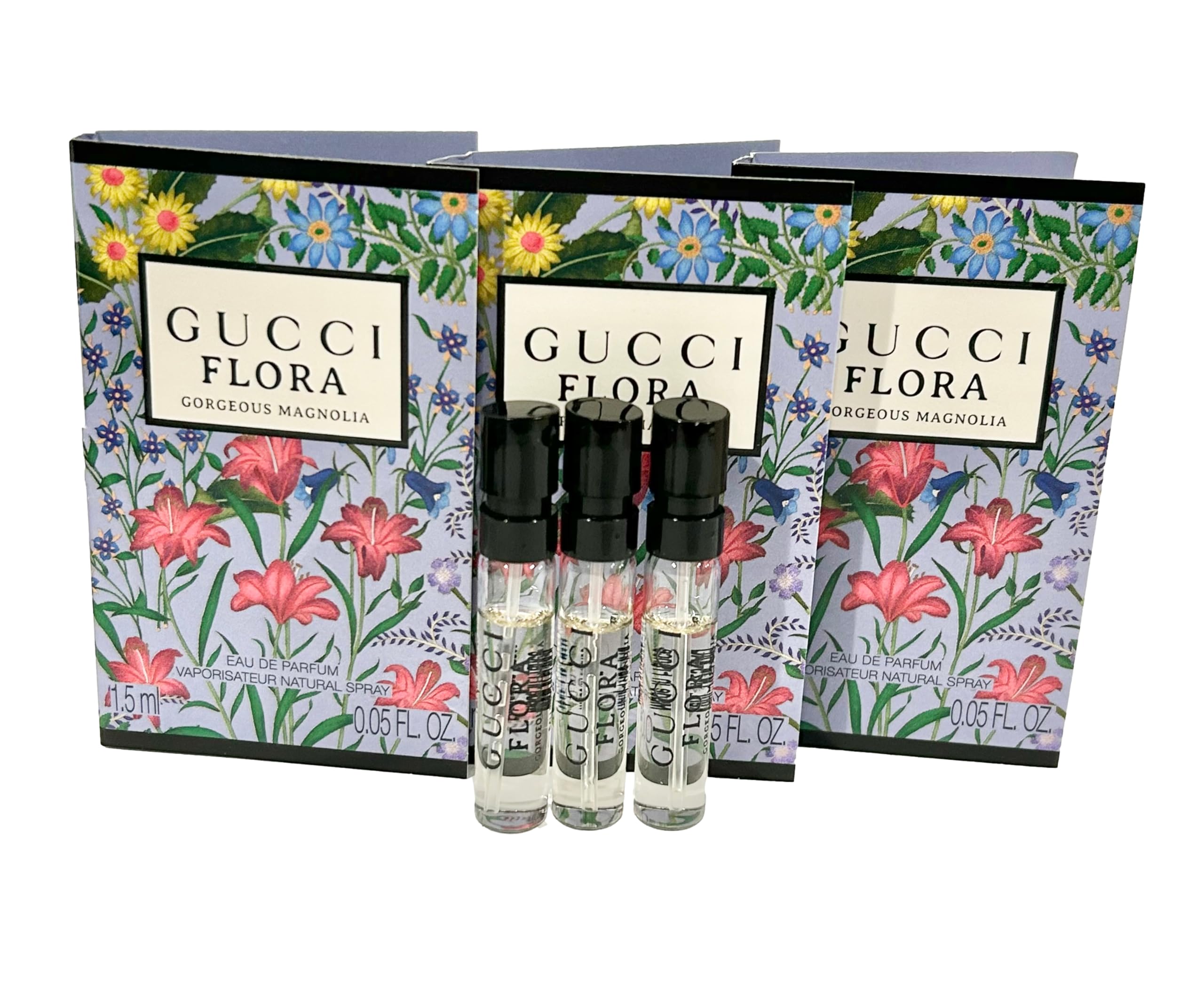 Gucci Flora Gorgeous Magnolia sample spray set 1.5ml for travel testers