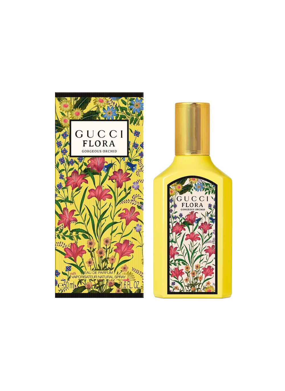 Gucci Flora Gorgeous Orchid bottle-closeup highlighting soft florals for evening wear.