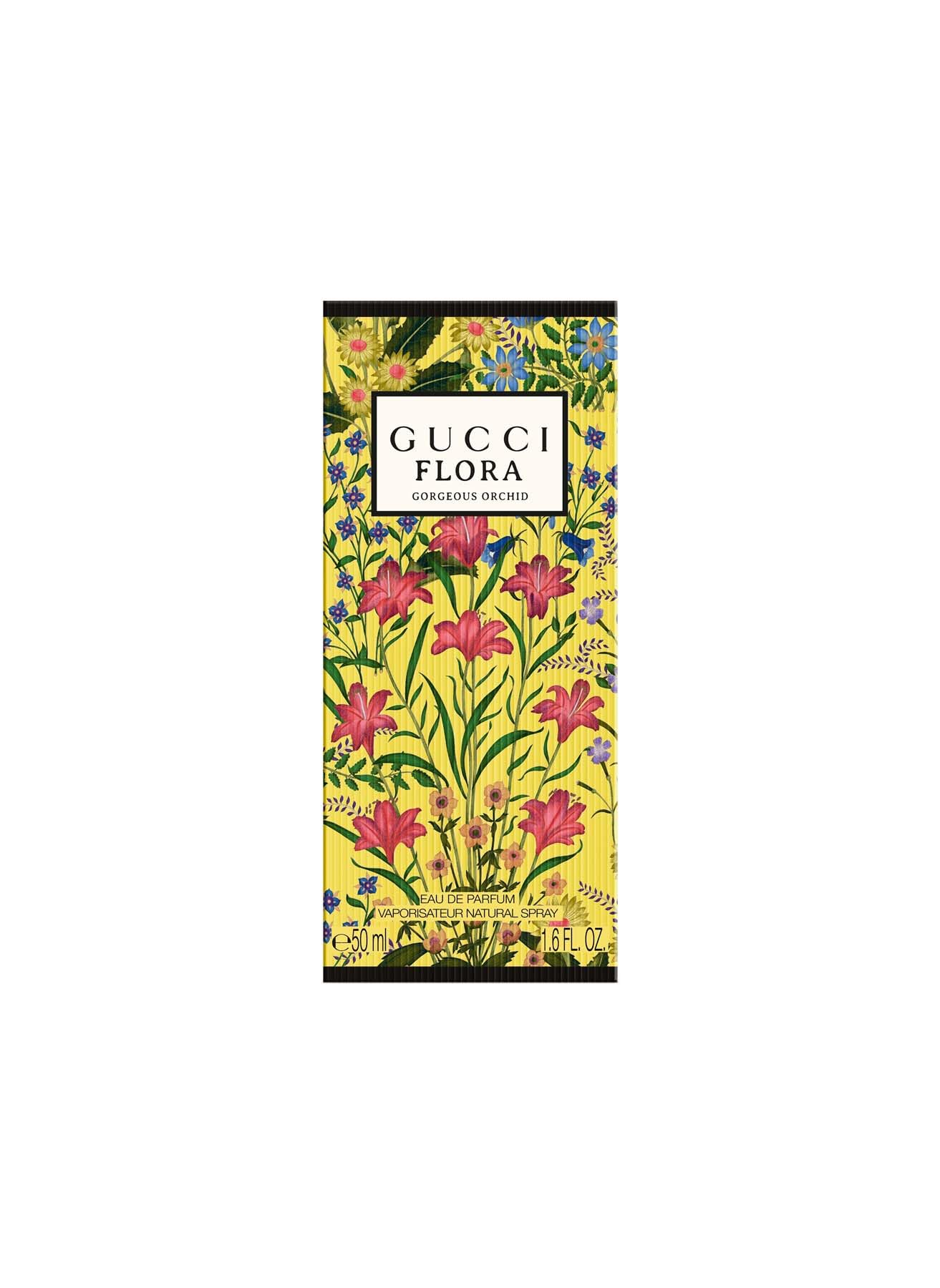 Gucci Flora Gorgeous Orchid lifestyle shot evokes confident, polished style and special-occasion glamour.