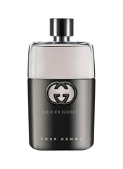 Gucci Guilty Eau De Toilette Spray bottle showcasing its elegant design.