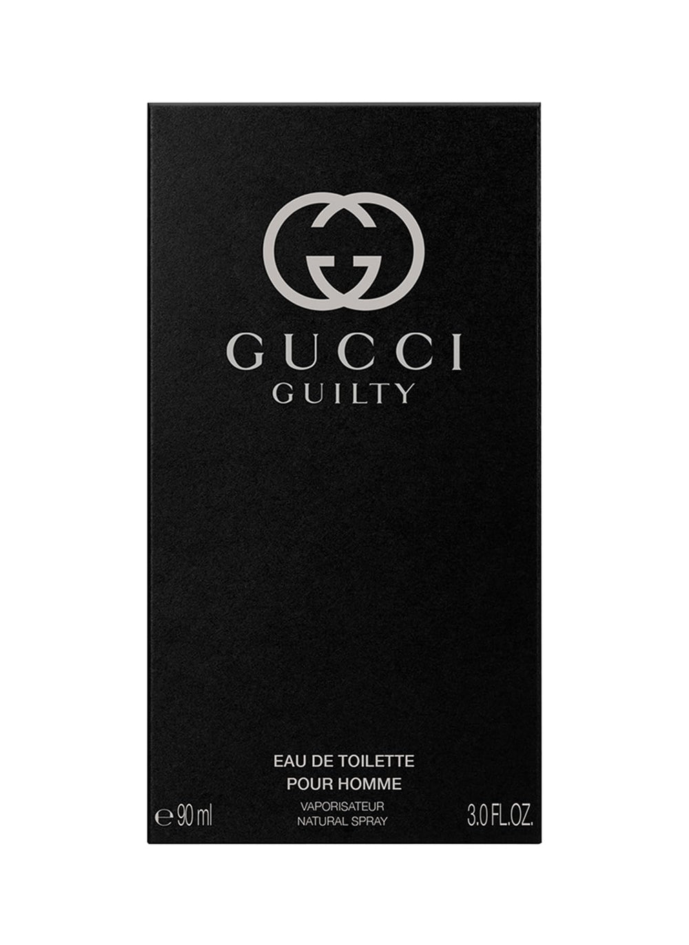 Gucci Guilty Eau De Toilette Spray label demonstrating quality and sophistication.