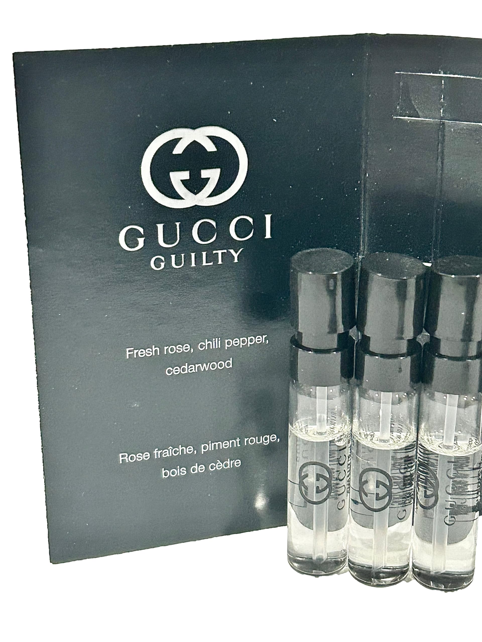 Gucci Guilty gift-ready three-piece packaging, elegant and refined gift option.