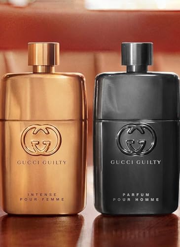 Gucci Guilty men parfum box presentation enhances gift appeal.