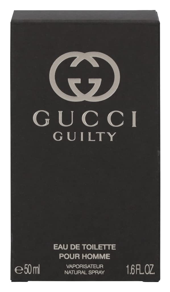 Gucci Guilty Men atomizer close-up for easy, controlled fragrance application.