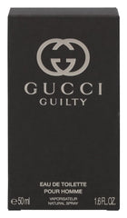 Gucci Guilty Men atomizer close-up for easy, controlled fragrance application.