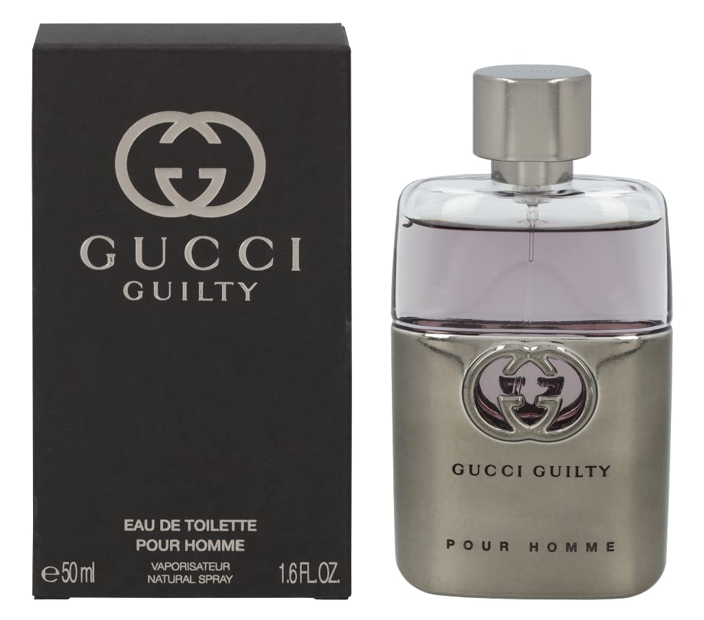 Gucci Guilty Men bottle front view, ideal for confident daily wear and evening engagements.