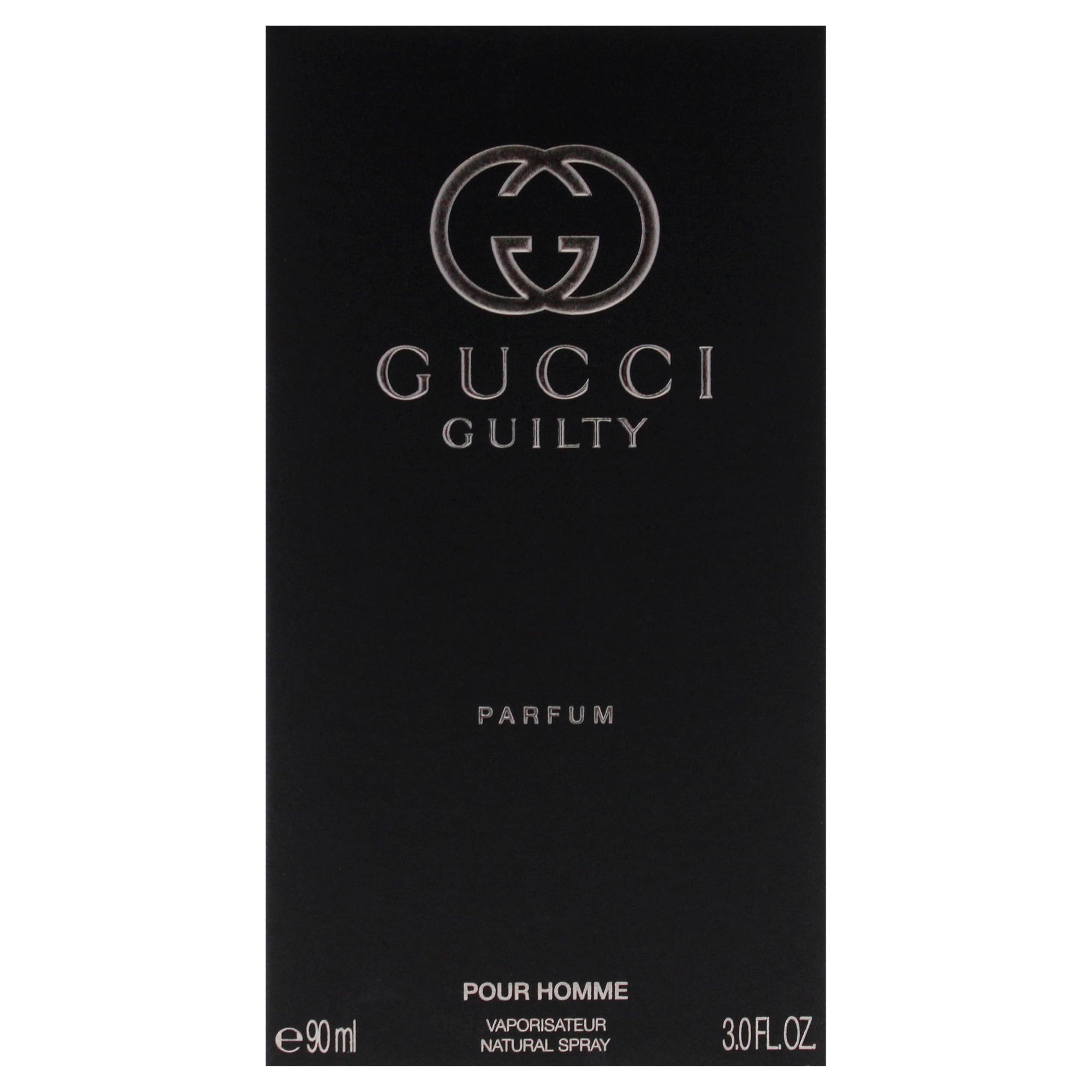 Gucci Guilty men parfum bottle on skin delivers lasting aura.