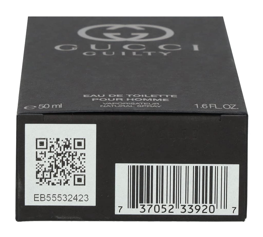 Gucci Guilty Men lavender and pink pepper notes, adding refined spice and contrast.