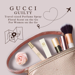 Gucci Guilty Pour Femme heart notes showcase lilac and geranium with a peach nuance.