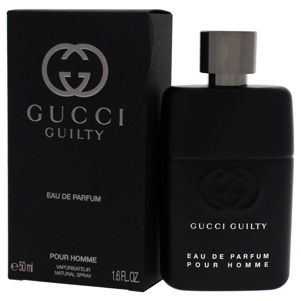 Gucci Guilty Pour Homme atomizer closeup, premium spray for easy application.