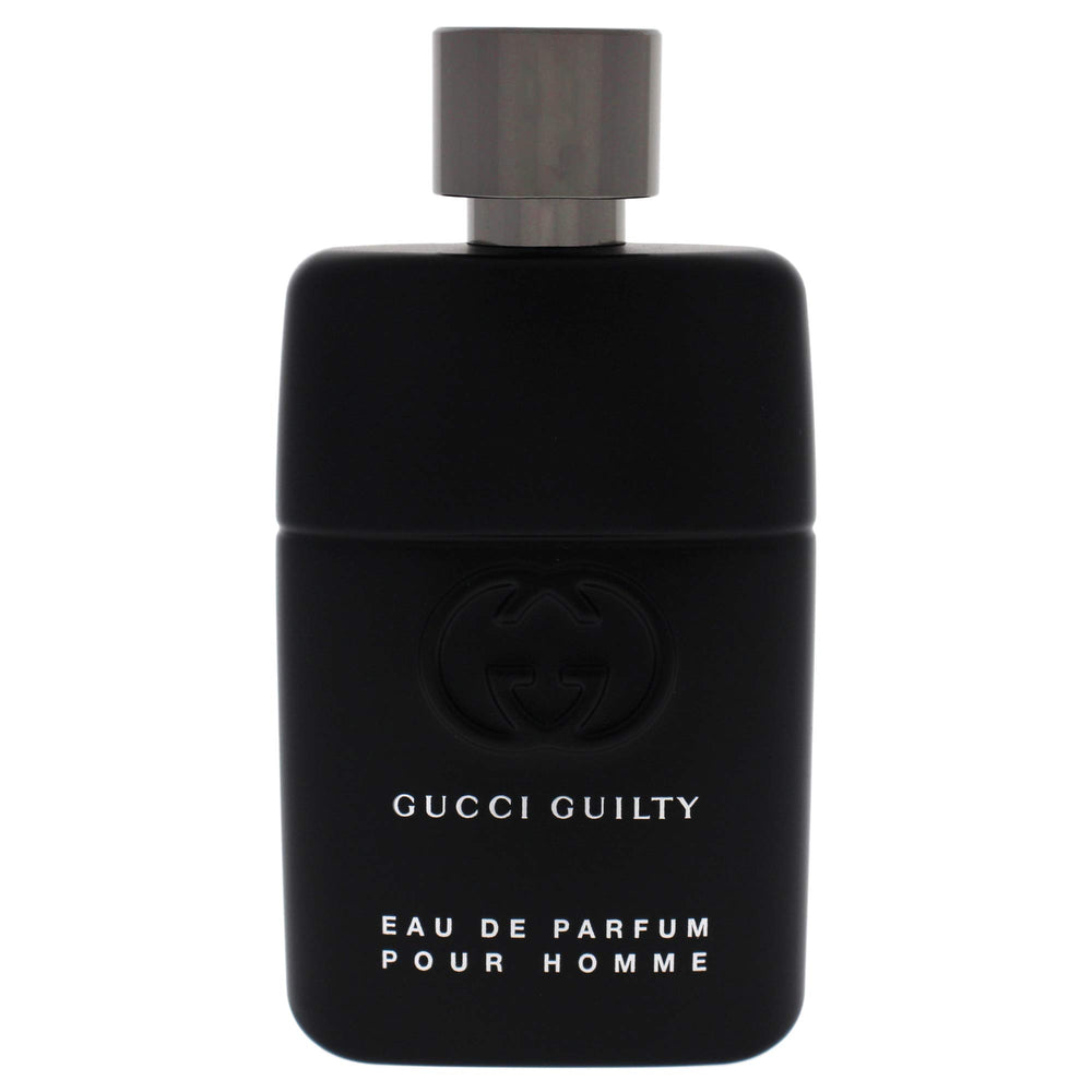 Gucci Guilty Pour Homme bottle side view, showcasing modern masculine design.