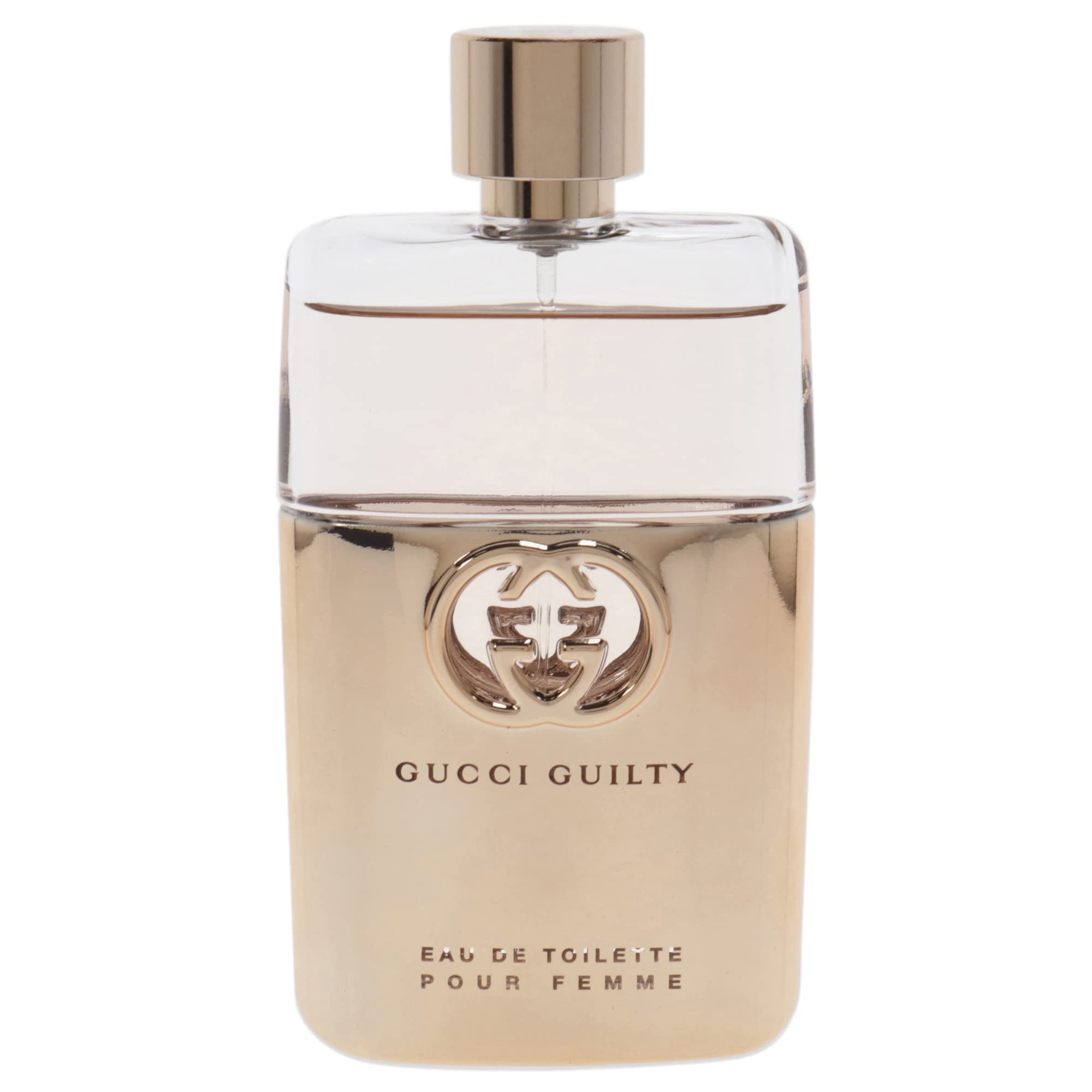 Gucci Guilty spray-action demonstrates easy application for confident daytime fragrance.