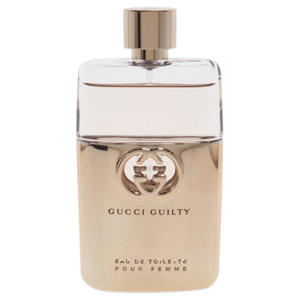 Gucci Guilty spray-action demonstrates easy application for confident daytime fragrance.