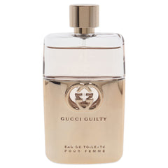 Gucci Guilty spray-action demonstrates easy application for confident daytime fragrance.
