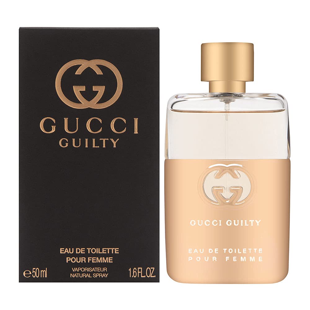 Gucci Guilty Women 1.6oz bottle shows amber floral profile for daily wear