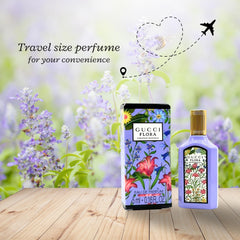 Gucci travel-size perfume packaging highlights compact convenience for daily carry.