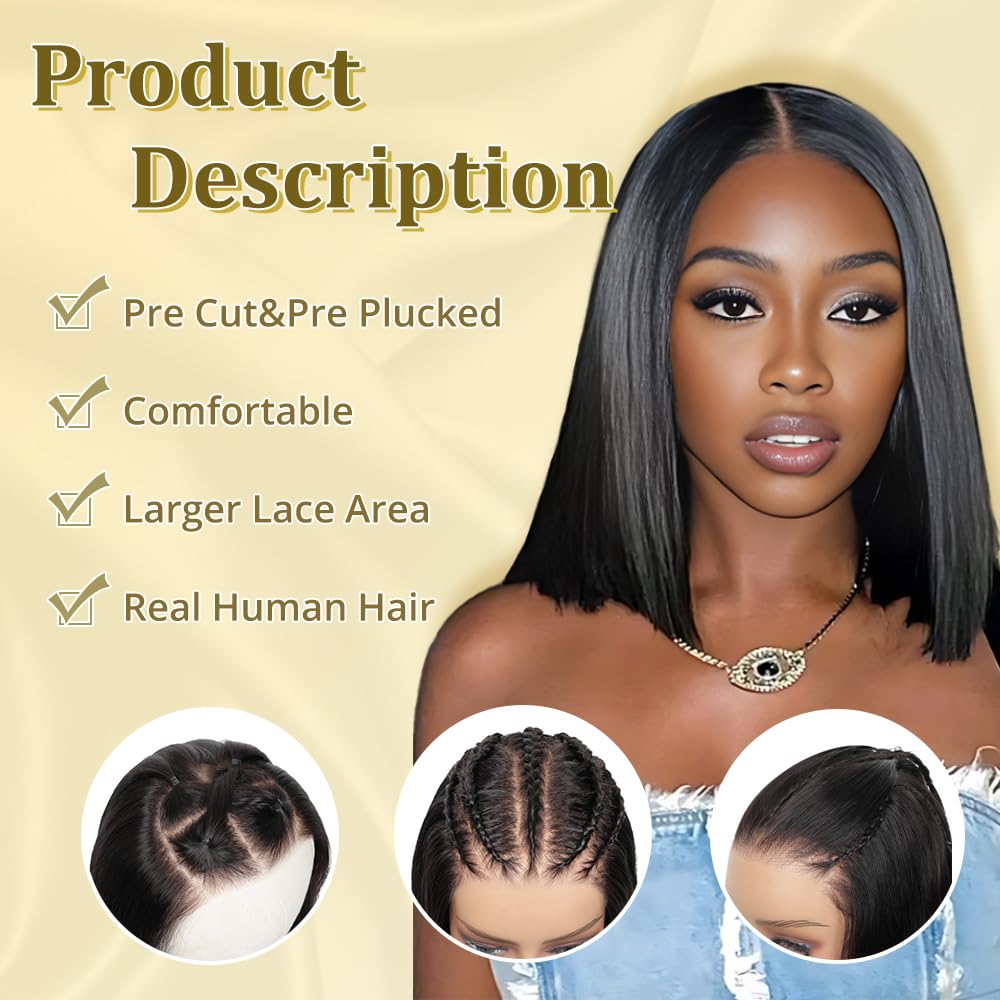 GUDOZO pre-cut lace with natural-looking hairline blends invisibly